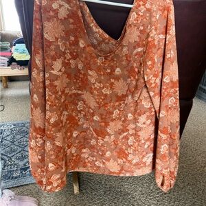 Daytrip Orange Floral Blouse